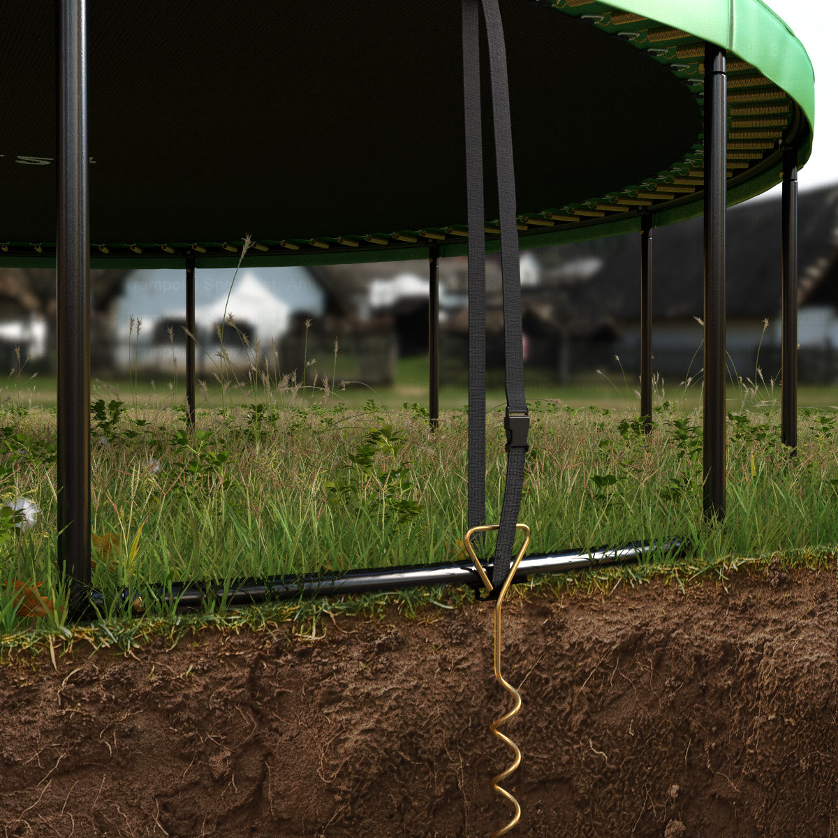 5x Deluxe Sicherungshaken, inkl. Gurt, 40cm, gold_7