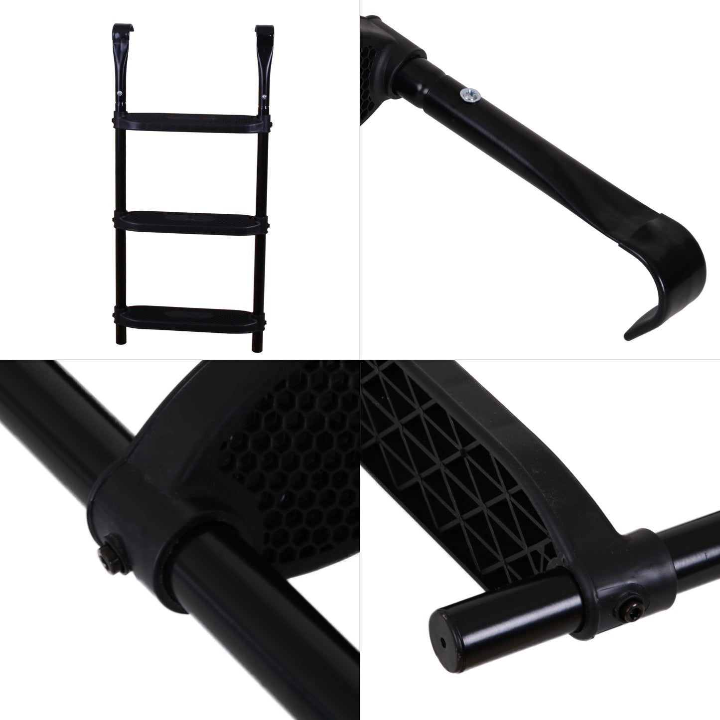 Deluxe Trampolin-Leiter, 86cm, 3 Stufen, schwarz_3