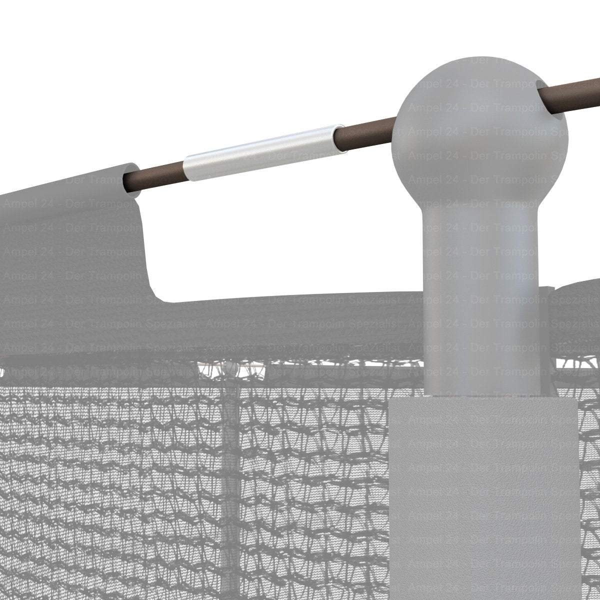 6x Sicherheitsnetz Verbinder für Fiberglasstangen / Metallhülse_2
