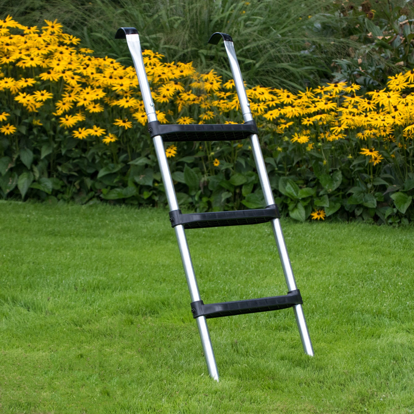 Klassik Trampolin-Leiter, 110cm, 3 Stufen, silber_2