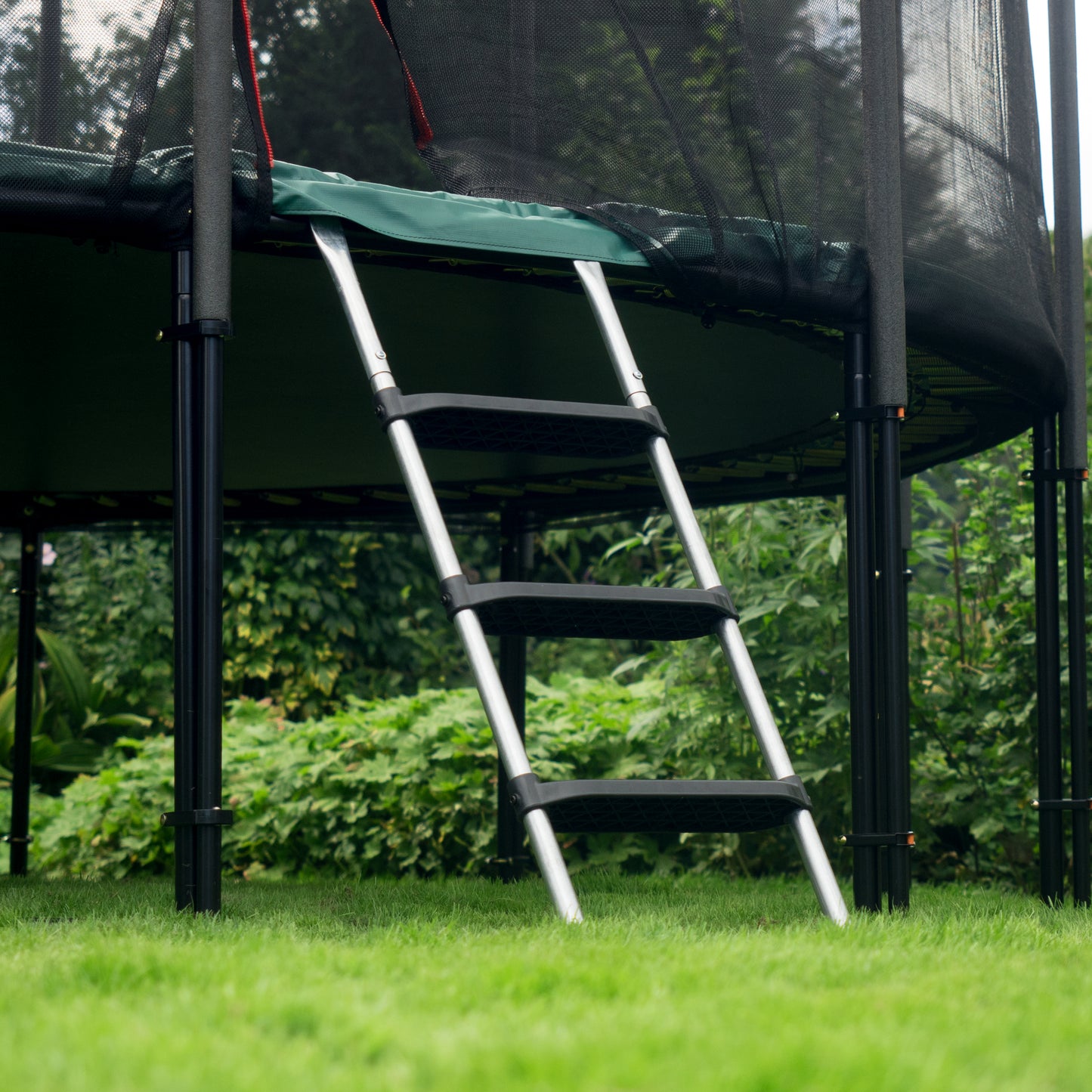 Klassik Trampolin-Leiter, 110cm, 3 Stufen, silber_3