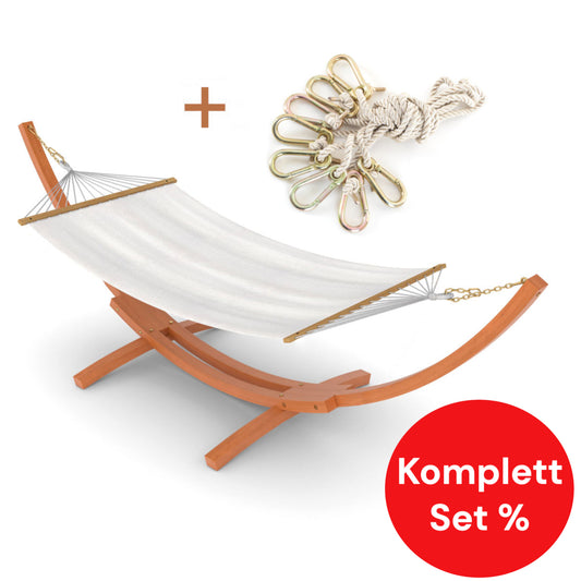Gestell MADAGASKAR 400 cm, mit HM Trinidad 295/200x145 cm, hell, safety kit_1