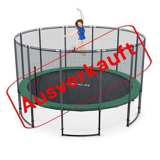 Deluxe Trampolin Ø 430 cm (Netz außen, grün, bis 160 kg)_1