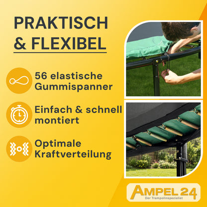 Deluxe Trampolin Ø 305 cm (Netz außen, grün, bis 150 kg)_6