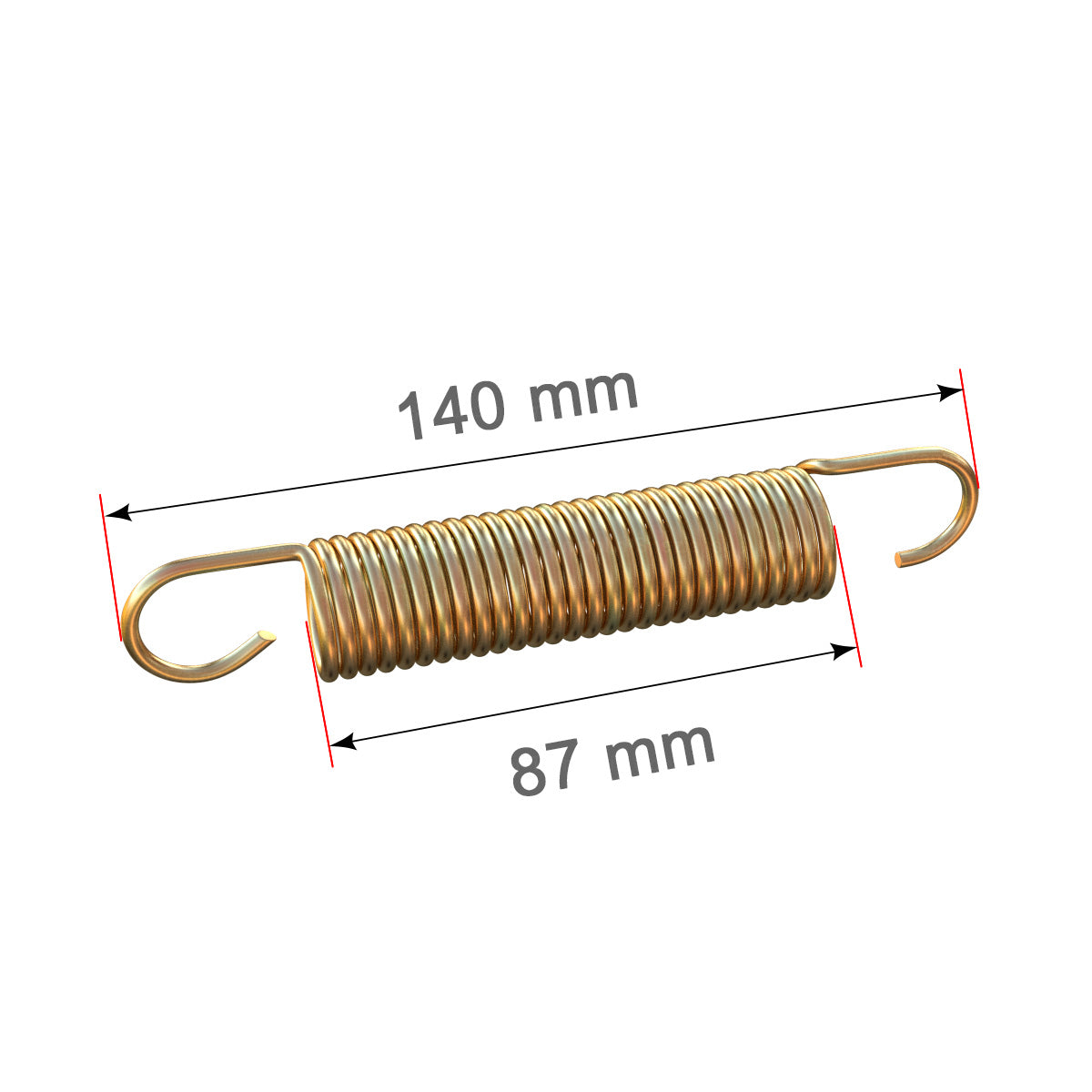 12 x Spiralfeder, 140 x 22 mm für 183 - 305 cm Trampoline_2
