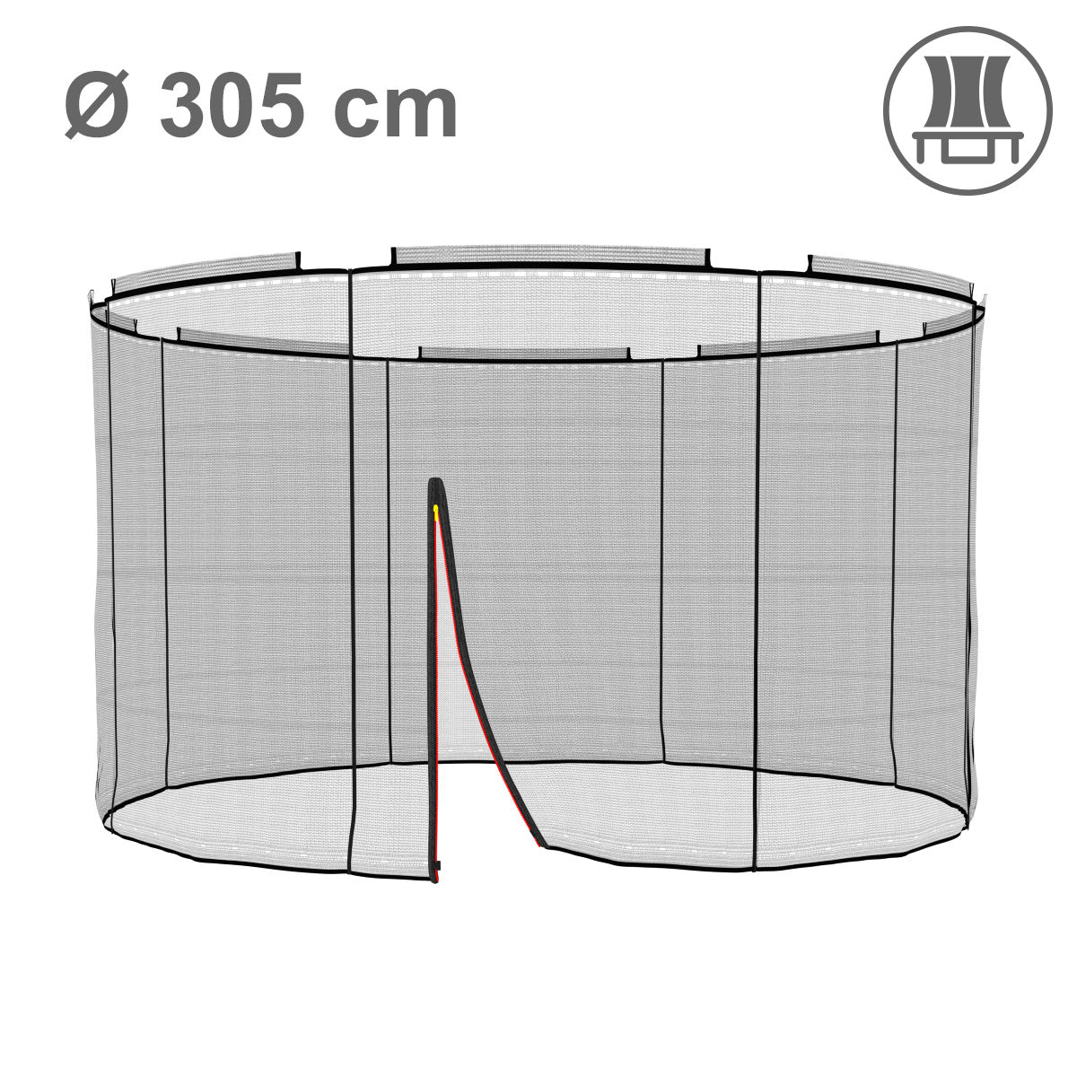 B-Ware 305cm Ersatznetz, 8 Pfosten, innenliegend_1