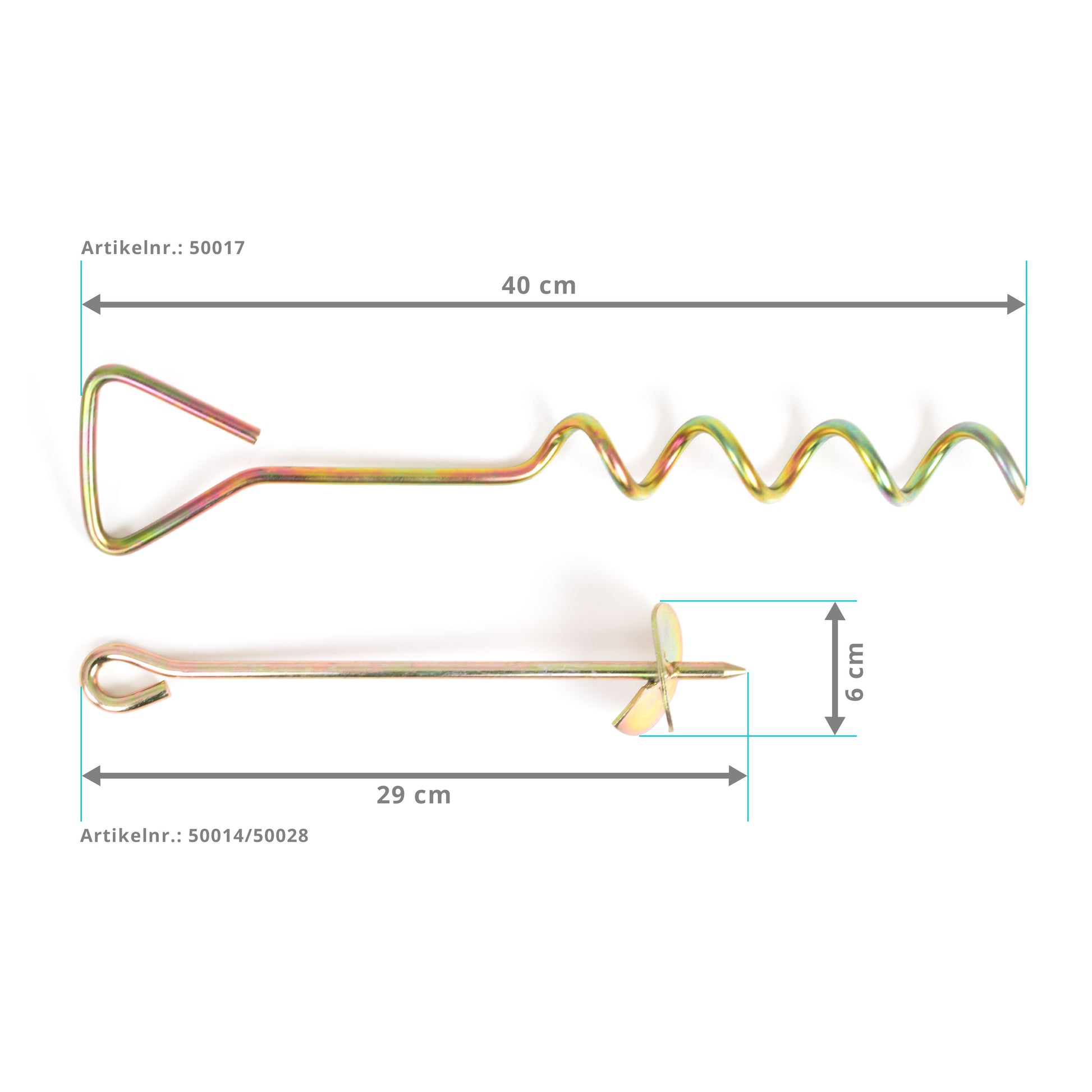 5x Deluxe Sicherungshaken, inkl. Gurt, 40cm, gold_6