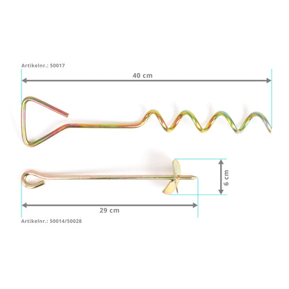 5x Deluxe Sicherungshaken, inkl. Gurt, 40cm, gold_6