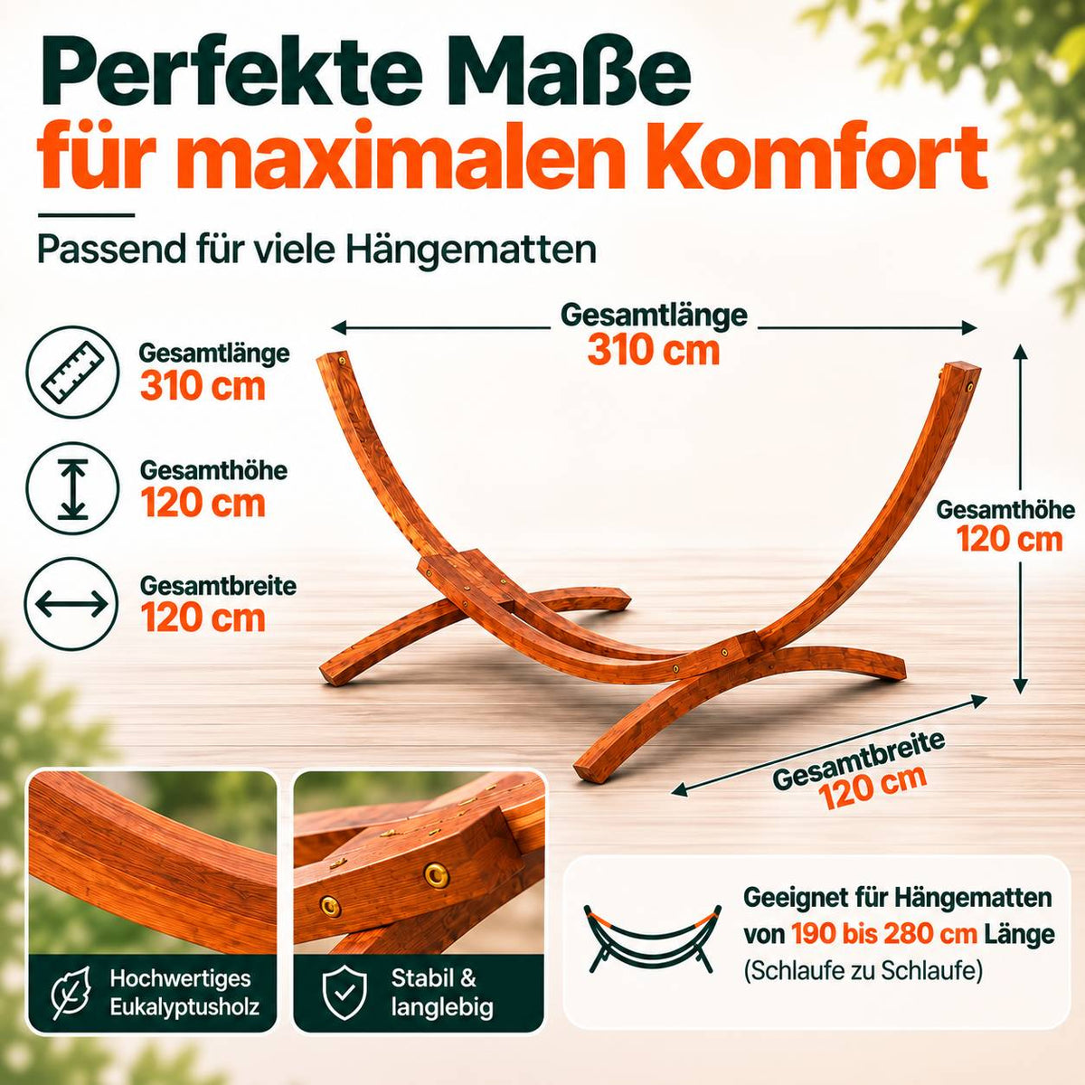 Gestell Mauritius 310 cm, mit HM Tobago, 265/200x120 cm, hell, safety kit_5