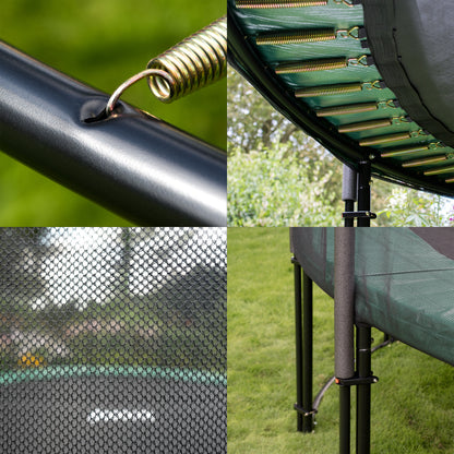 Deluxe Trampolin Ø 430 cm (Netz außen, grün, bis 160 kg)_4