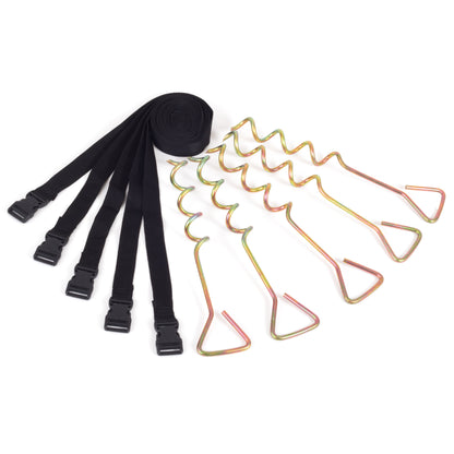 5x Deluxe Sicherungshaken, inkl. Gurt, 40cm, gold_2