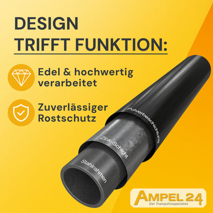 Deluxe Trampolin Ø 305 cm (Netz außen, grün, bis 150 kg)_7